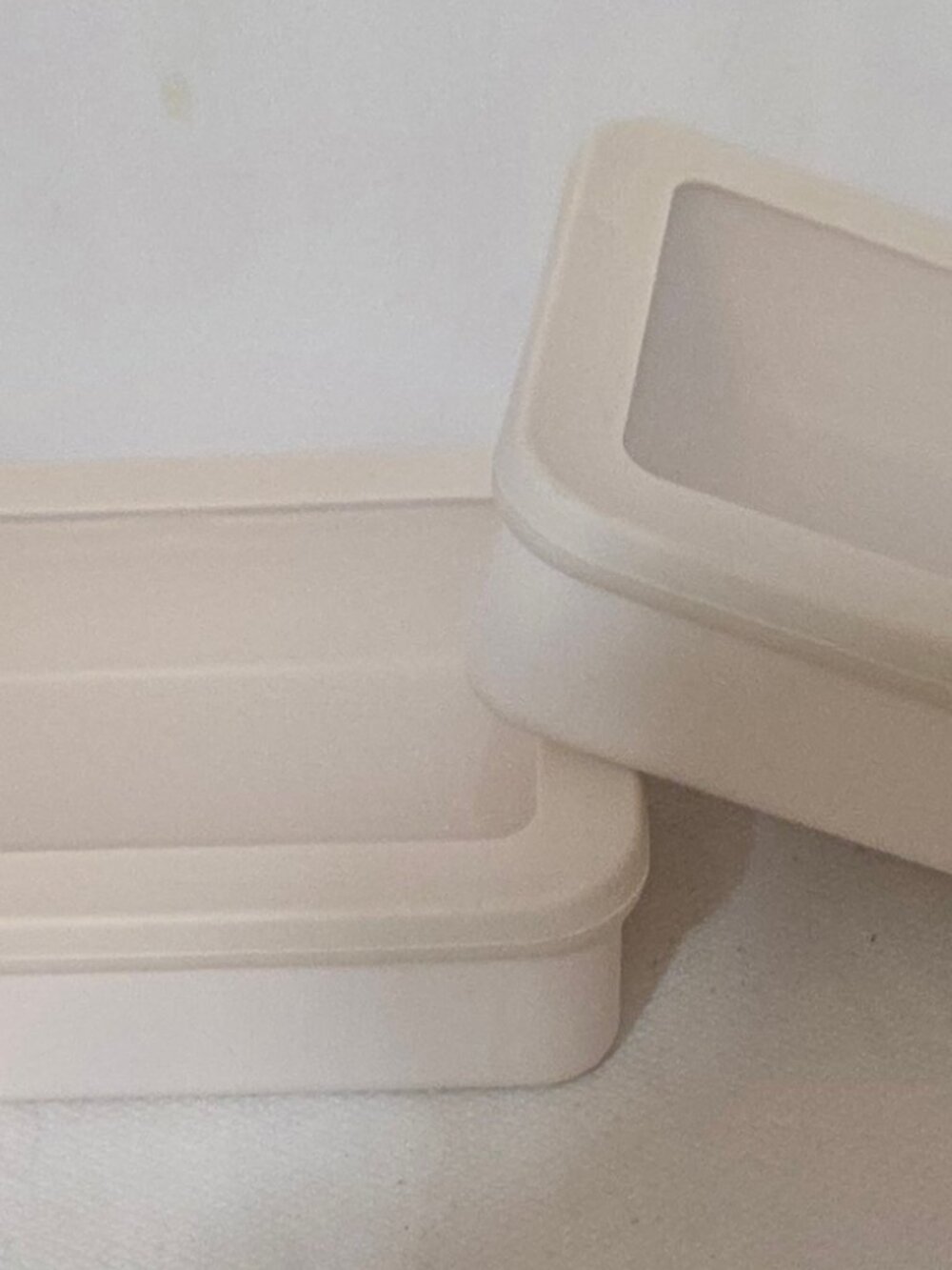 Set of 2 Figmint Snack Bento Food Storage Container Cream BPA Free Microwaveable